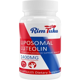 RimTuku 1400MG Liposomal Luteolin Supplement, Maximum Absorption, Potent Flavonoid Premium Antioxidant Supplement for The Brain 60 Capsules