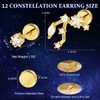 Zodiac Constellation Flat Back Stud Earrings – 14K Gold Plated