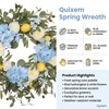 Quixem 22 Inch Lemon Wreath for Front Door, UV Resistant