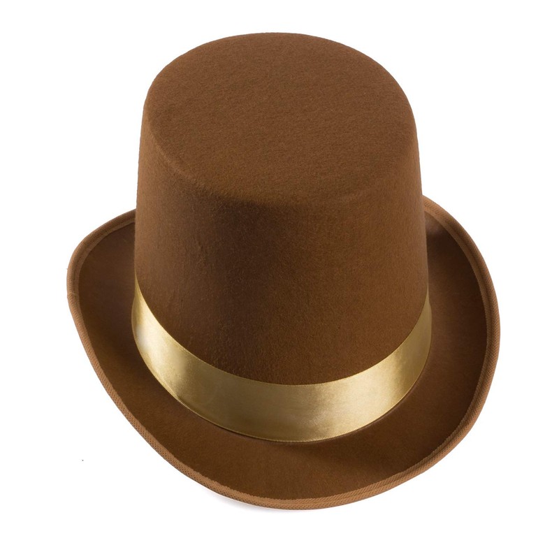 Tigerdoe Brown Top Hat and Bow Tie with Walking Scepter-