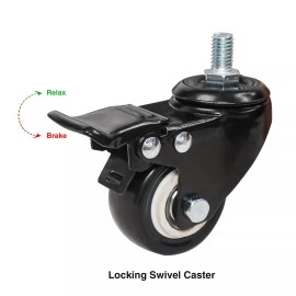 Sound Town 4 Pack 2" Swivel Wheels Brake Replacement Caster Wheels STLC2-4PACK