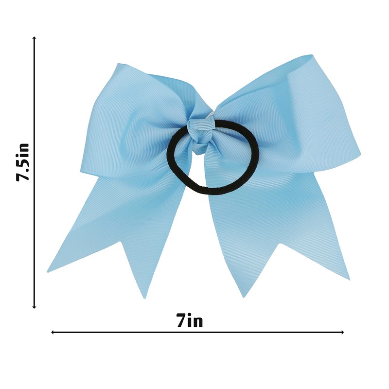 Jumbo Bow Pony with Tails (Pale Blue)