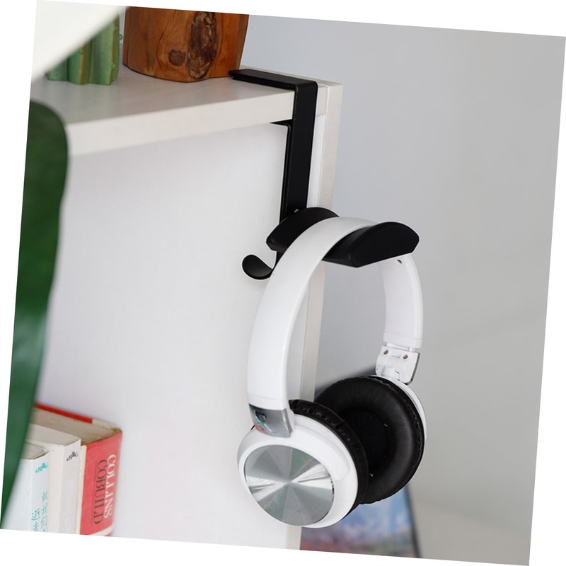 SHOWERORO Adjustable Metal Headset Holder Clip Ergonomic Headphone Hanger Hook