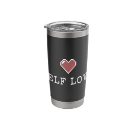 Self Love Minimalist Heart Design Valentine's Day Quotes Stainless Steel Insulated Tumbler