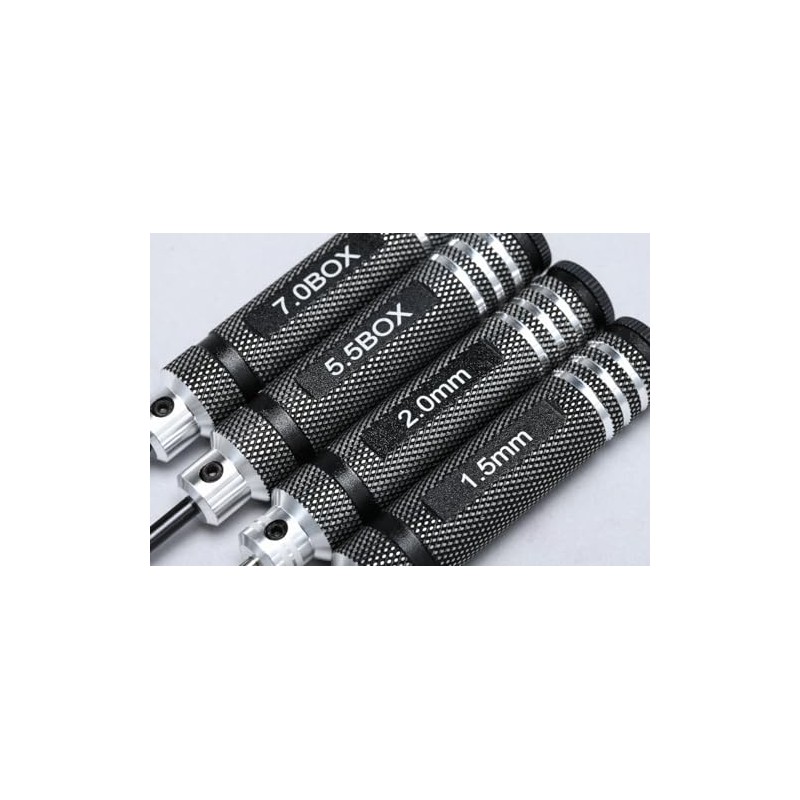 Yokomo Hex/Nut Driver Set Works Wrench Set (Black) YT-YRTSBA