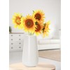 D'vine Dev 8 Inch White Elegant Oval Ceramic Vase for