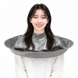 Squirrel self-grooming cloth, cut cloth, dyeing cloth, hair rest, hair gown, 1 piece, gray / 스쿼럴 셀프 미용보 커트보 염색보 머리카락 받침 헤어가운, 1개, 그레이