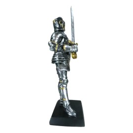 Suit Of Armor Medieval Knight Guard With Broad Shield and Sword Mini Figurine