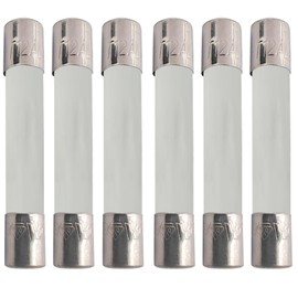 XFFCSEC Microwave Fuse 12 Amp 250V Ceramic Fuse 12A Slow-Blow Time Delay Fuse for Microwave Ovens, Subwoofer, Treadmill (6 PCS)