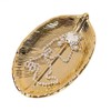 Bonie Bliss Gold Leaf Ceramic Jewelry Tray, Leaf Shaped Ring