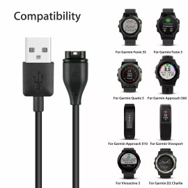 Garmin D2 Charlie Charger Replacement Charging Charge Cable Cord USB (Black)