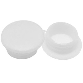 100pcs Plastic White Round Button Plugs Screw Cap, for Chair Cabinet Cupboard Shelf(Hole Plugs：12mm(1/2 Inch))