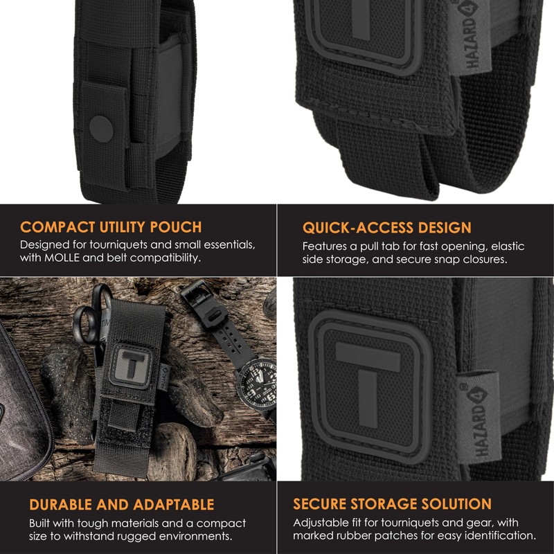 Hazard 4 Tourniquet Storage/Molle Medical Pouch - Black Small