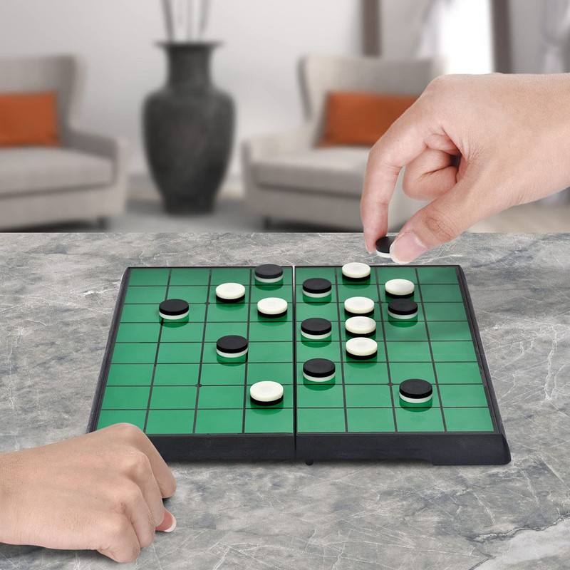 MusicTree Magnetic Reversi Othello Board Game Set with Folding Board