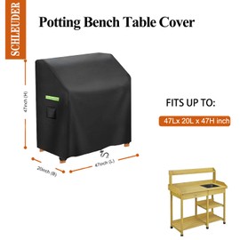 Outdoor Garden Potting Bench Table Cover,Garden Potting Bench Table Cover, Waterproof,UV Resistant (47" x 20" x 47")