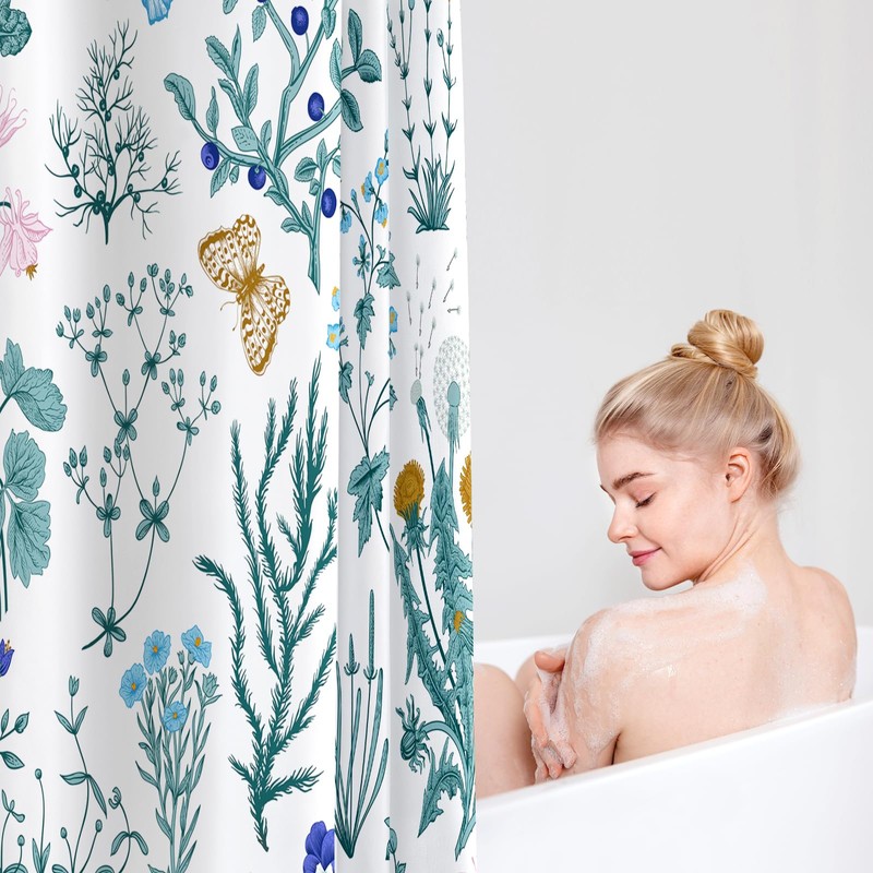 MAYZUS Extra Long Shower Curtain 72 x 84 Inch, Tall