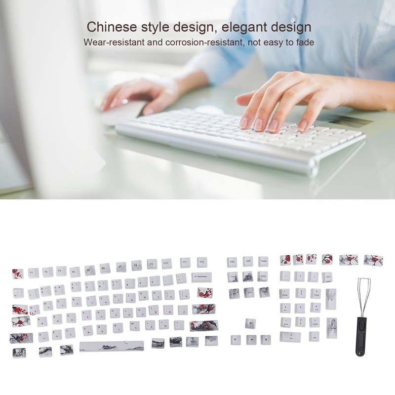Keycaps PBT 5Sided Sublimation 110 Keys Keyboard Caps for Mechanical