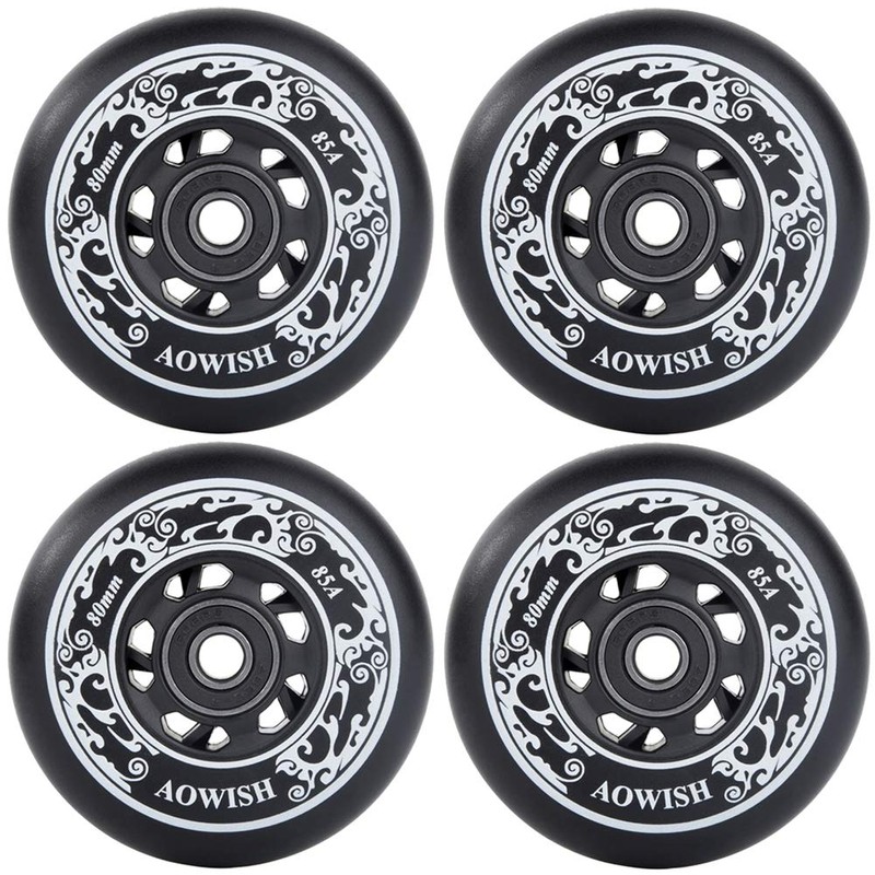 AOWISH Inline Skate Wheels 85A Outdoor Asphalt Formula Hockey Roller