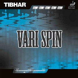 Tibhar Vari Spin Table Tennis Rubber (Black, 1.5mm)