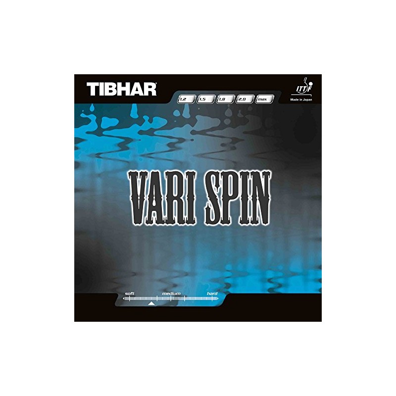 Tibhar Vari Spin Table Tennis Rubber (Black, 1.5mm)