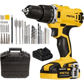 PRETUL TALI-20P2K, Kit taladrodestornillador 12, 20V con 32 accesorios