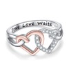 Alphm S925 Sterling Silver True Love Waits Heart Engagement Promise