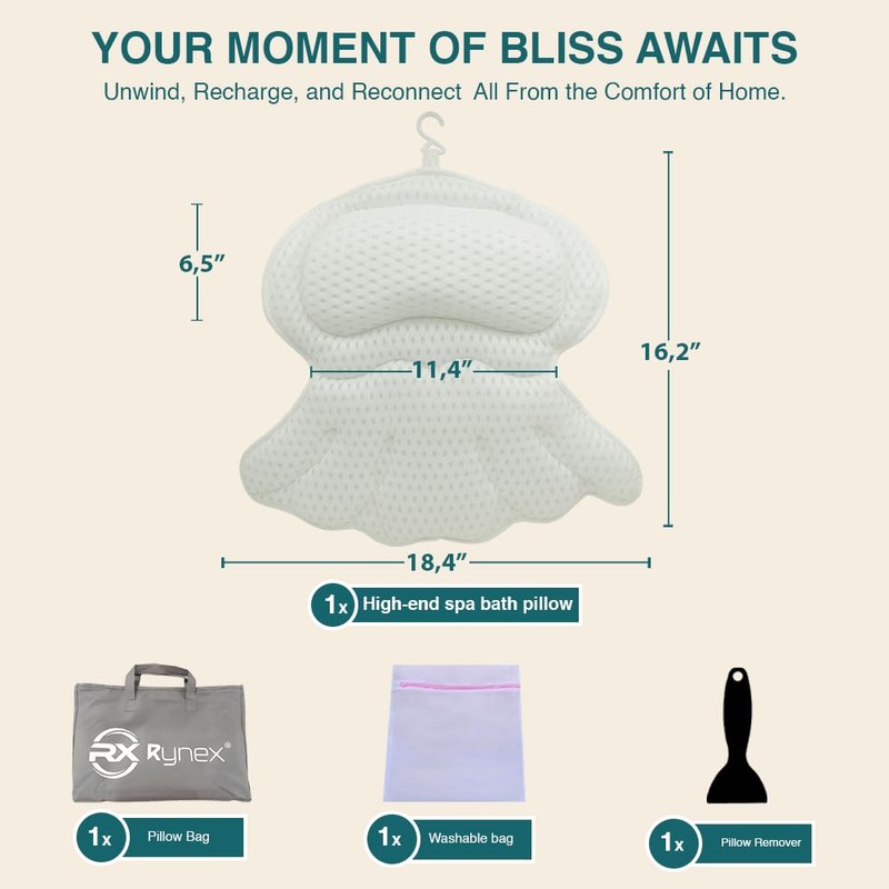 Bath Pillows for Tub, Bath Pillow Luxury Bathtub Pillows for