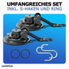 LAINFELD Suction Cup Hooks, Set of 2 with Lobster Clasp