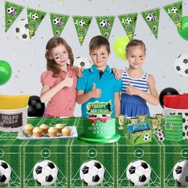 Pack of 4 Football Party Tablecloths Football Sports Theme Party Tablecloths Sports Tablecloth Football Tablecloth for Rectangle Tables Football Theme Birthday Party Supplies 51 x 86 Inches