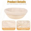 Miecux 2Pcs Banneton Basket, Round Bread Proofing Basket Cloth for