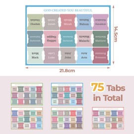 5 Bible Index Labels and 50 Bible Card Stickers, Word Labels, Journaling Accessories, Reading Supplies