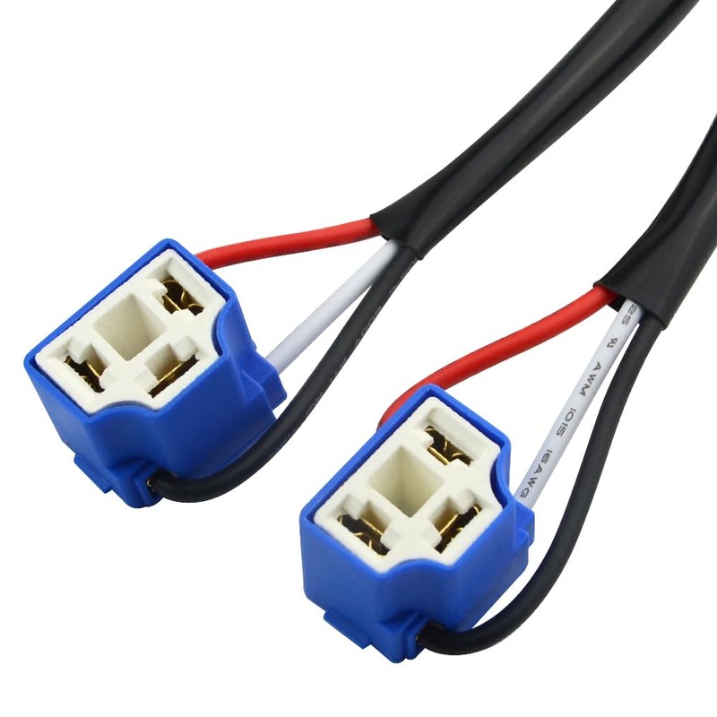 XINGYHENG 2Pcs H4 9003 Male to Female Ceramic Socket Adapter