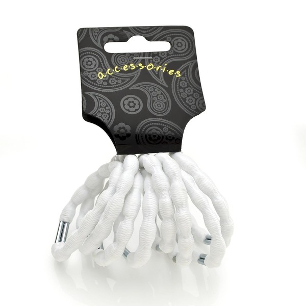 LadieS Colour Ribbed Design Hair Elastic Set Eight Pieces