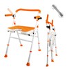 Boiarc Foldable Shower Chair, Folding Bath Shower Seat for Inside