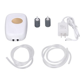 Aquarium Air Pump Double Outlet Design 1W Strong Durable High Efficiency Fish Tank Oxygenation Pump 110‑240V