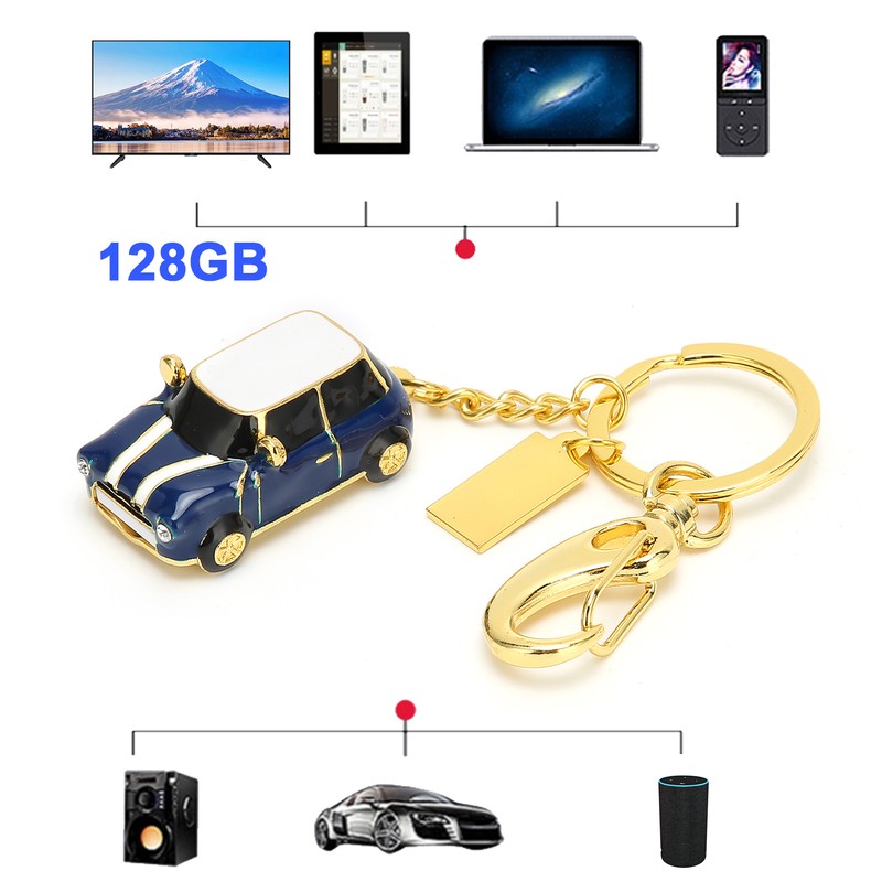 U Disk USB2.0 Flash Drive Stylish Cartoon Car Shape File