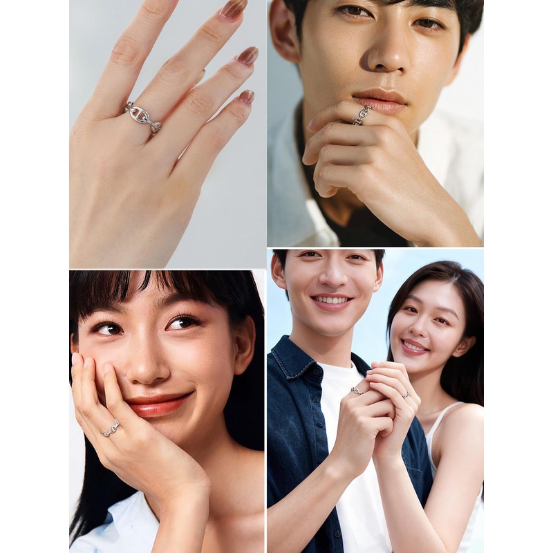 [FOCALOOK] Ring for Women Silver 925 Hypoallergenic Metal Ring for