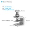 CoCud C Clamp 20mm Mouth Opening Stainless Steel I-Shape Design