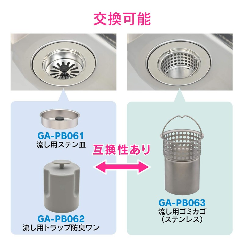 GAONA(ガオナ) Sink Odor Trap 6 Centimeters, Drain Trap for Rented