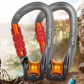 predolo Heavy Duty Pulley Carabiner Karabiner Rock Climbing Gear Climbing Accessories Equipment Pulley Hook Mountaineering Lock, Thread