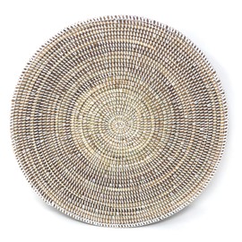 The Barrington Garage African Fair Trade Round Grain Basket, Medium, White