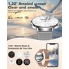 Ultra-thin Stainless Steel Smartwatch for Women Men 1.32'' Bluetooth