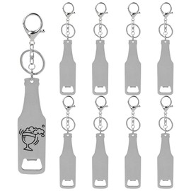 Framendino, 8 Pack Stainless Steel Bottle Opener Keychain for Beer Bar Kitchen Tool