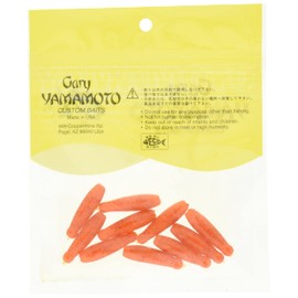 SMITH LTD Worm Gary Yamamoto Imo Glove 1.2 inches (30 mm), Approx. 0.05 oz (1.3 g) (Pack of 10) #360 Orange/Small Red Flakes