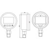 MEASUREMAN 4" dial, High Precision Hydraulic Industrial Digital Pressure Gauge