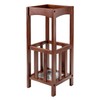 Winsome Rex Umbrella Stand with Metal Tray, Walnut (94712)