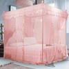 Bed Canopy Net Three Side Openings Design Princess Style Bedroom
