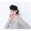 Pillbox Hat, Wedding Hat Caps with Veil Vintage Bow Fascinator