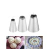 French Star Piping Nozzles for Eclairs,Churros,Shells,Flowers,& Scalloped Designs,3 Sizes