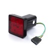 CZC AUTO Red Lens Trailer Hitch Cover with 12 LED